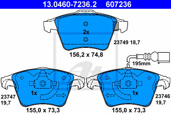 Ate Brake pad set – price 265 PLN
