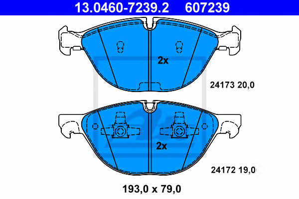 Ate Brake pad set – price 458 PLN