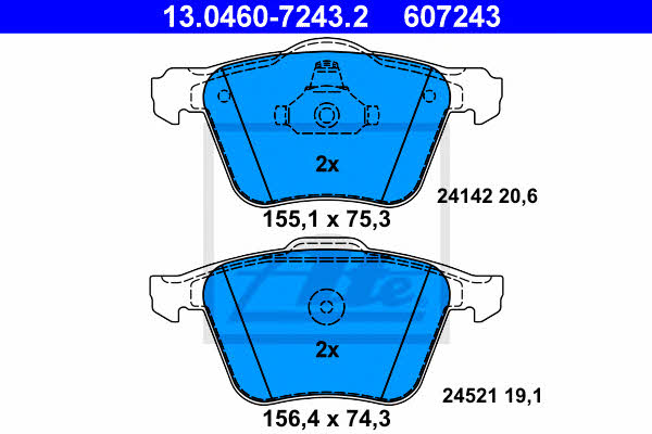 Ate Brake pad set – price 287 PLN