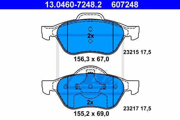 Ate Brake Pad Set, disc brake – price 211 PLN