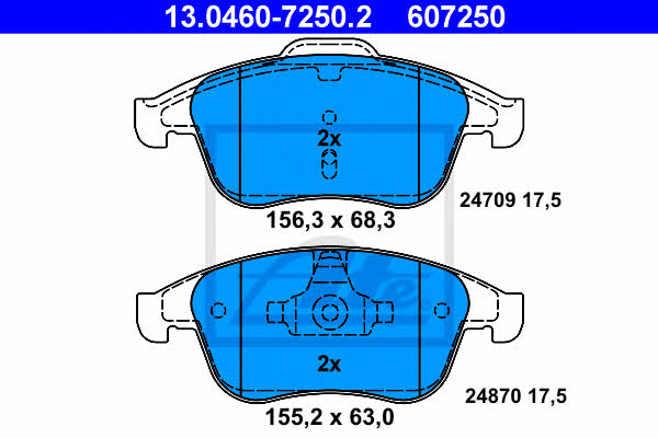 Ate Brake pad set – price 231 PLN