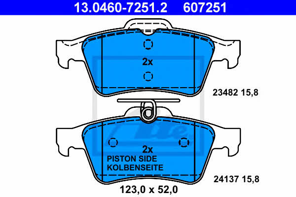 Ate Brake Pad Set, disc brake – price 181 PLN