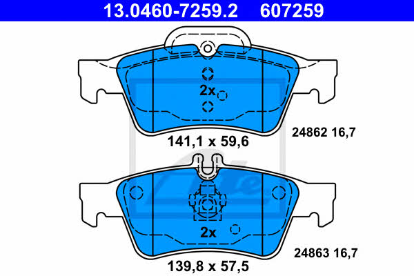 Ate Brake pad set – price 211 PLN