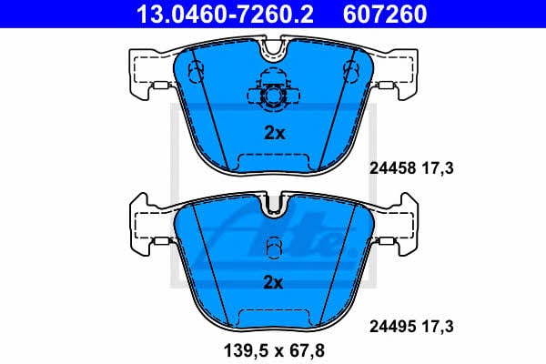 Ate Brake Pad Set, disc brake – price 308 PLN