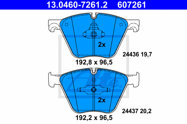 Ate Brake pad set – price 672 PLN