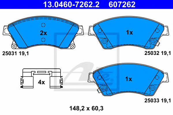 Ate Brake pad set – price 260 PLN