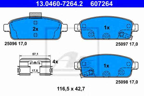 Ate Brake pad set – price 190 PLN