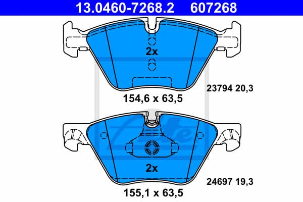 Ate Brake pad set – price 335 PLN