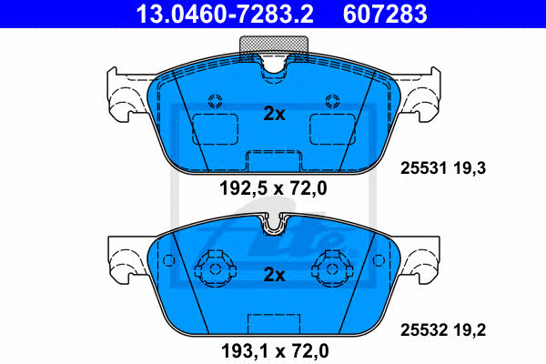 Ate Brake Pad Set, disc brake – price 565 PLN
