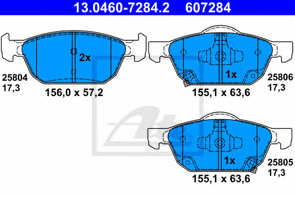 Ate Brake pad set – price 244 PLN
