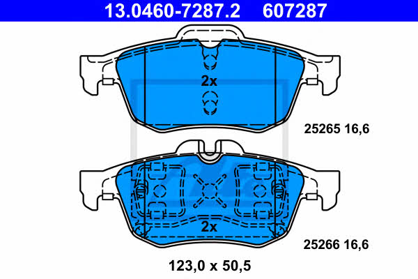 Ate Brake Pad Set, disc brake – price 201 PLN