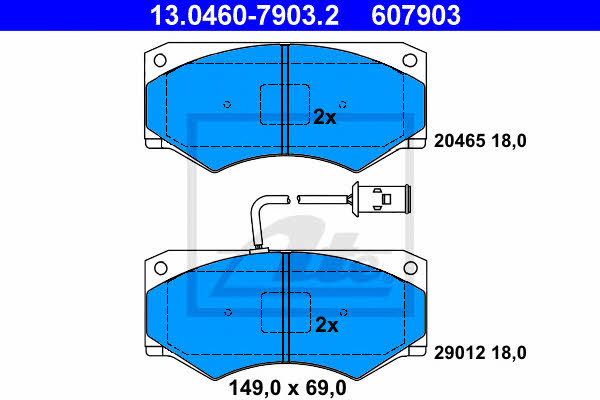 Ate Brake pad set – price 284 PLN