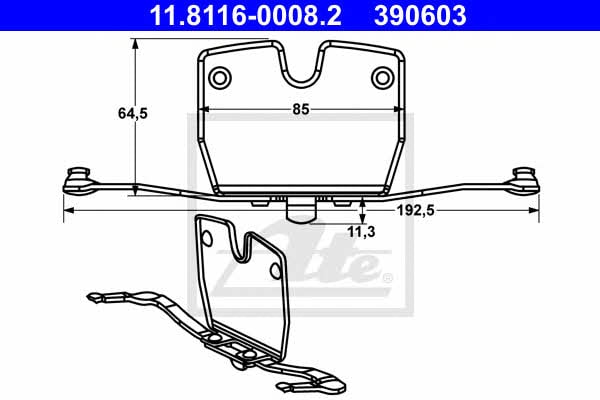 Ate Support plate clamping – price 64 PLN