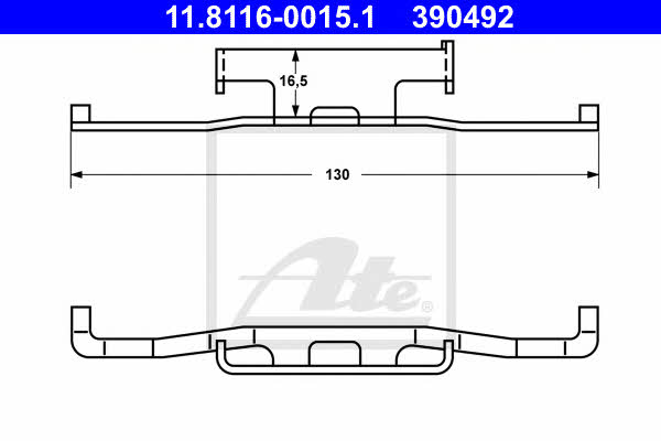 Ate Brake pad spring – price 28 PLN