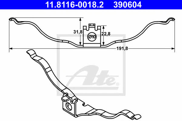 Ate Brake pad spring – price 82 PLN