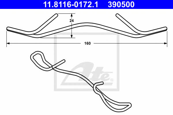 Ate Brake pad spring – price 18 PLN