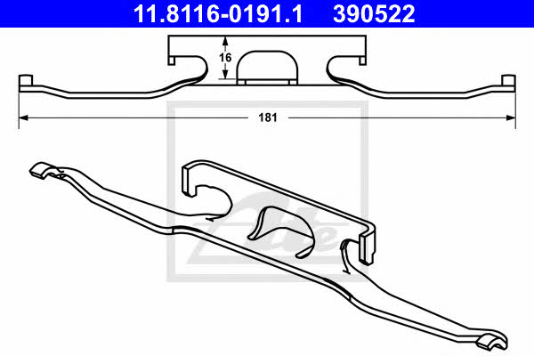 Ate Brake pad spring – price 17 PLN