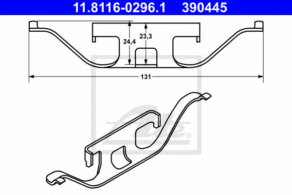 Ate Brake pad spring – price [object Object] PLN