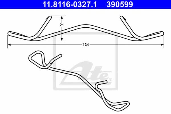 Ate Brake pad spring – price 18 PLN