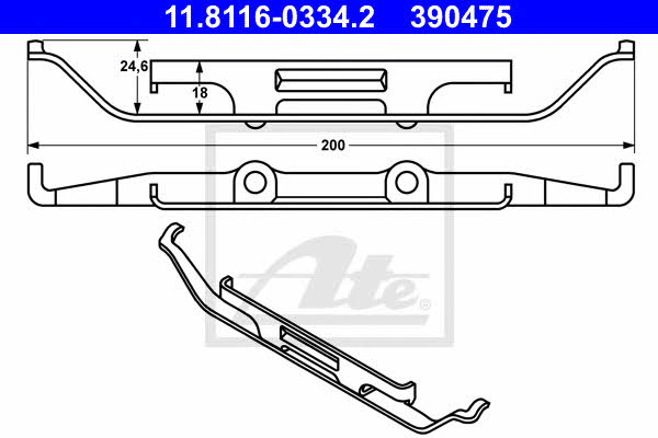Ate Brake pad spring – price [object Object] PLN