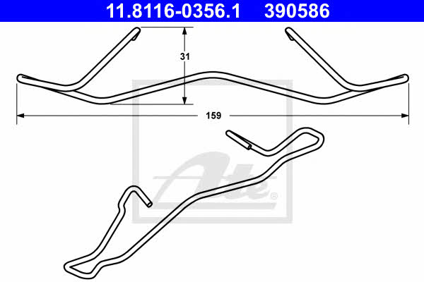 Ate Brake pad spring – price 29 PLN