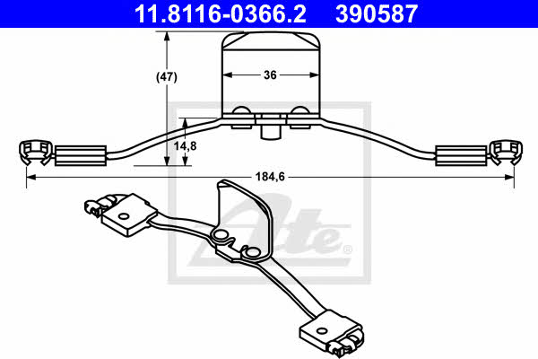 Ate Brake pad spring – price 42 PLN