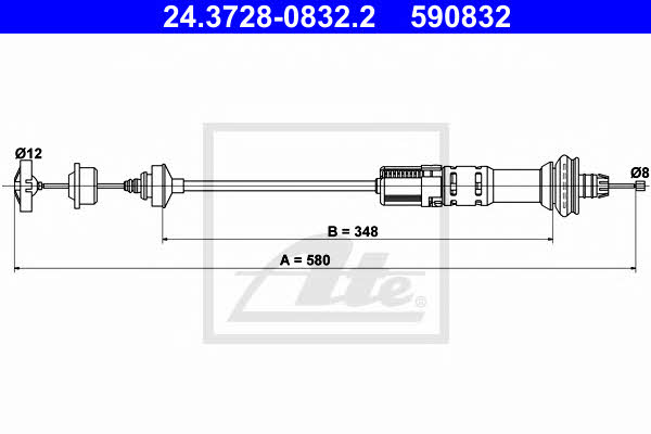24372808322 Ate Clutch cable