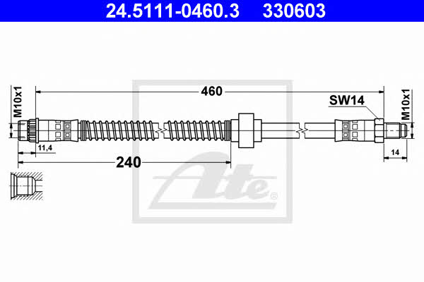 Ate Brake Hose – price [object Object] PLN