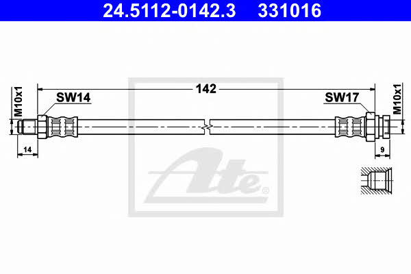 Ate Brake Hose – price [object Object] PLN