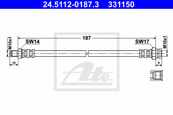 Ate Brake Hose – price 43 PLN