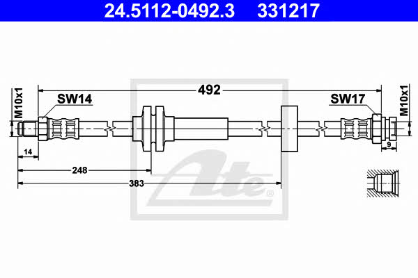 Ate Brake Hose – price 65 PLN