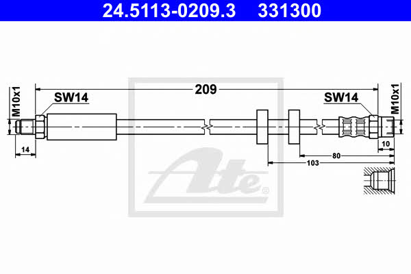 Ate Brake Hose – price [object Object] PLN