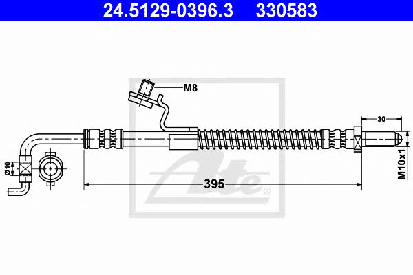 Ate 24.5129-0396.3 Brake Hose 24512903963