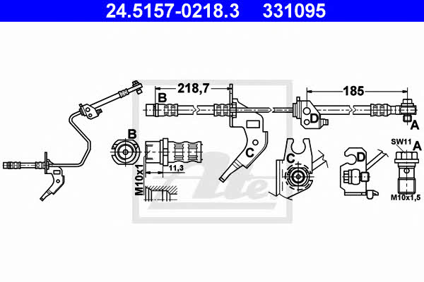 Ate Brake Hose – price 140 PLN