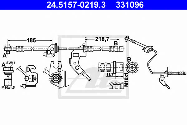 Ate Brake Hose – price 124 PLN