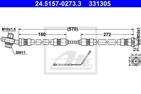 Ate Brake Hose – price 138 PLN