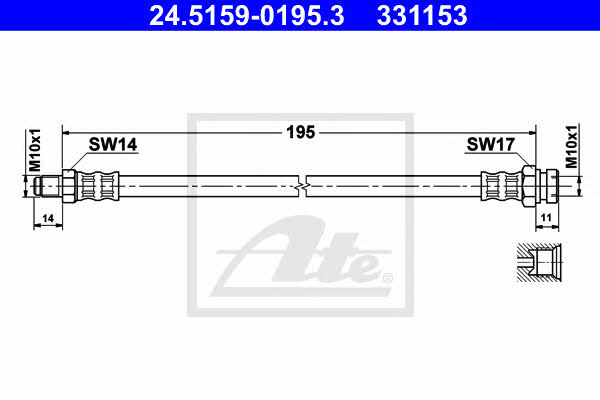 Ate Brake Hose – price [object Object] PLN