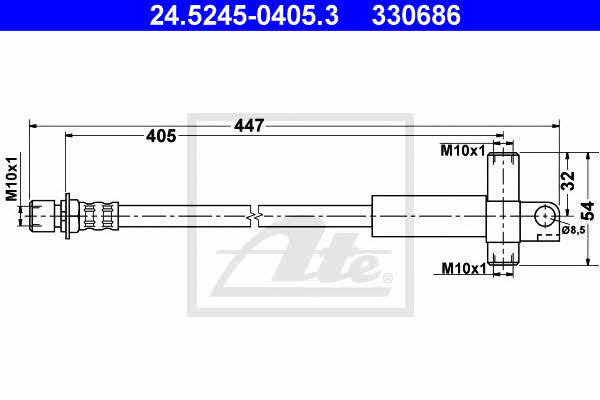 Ate 24.5245-0405.3 Brake Hose 24524504053