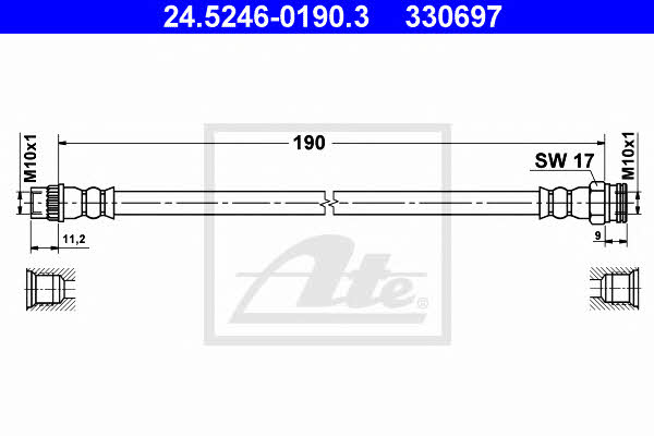Ate Brake Hose – price 43 PLN