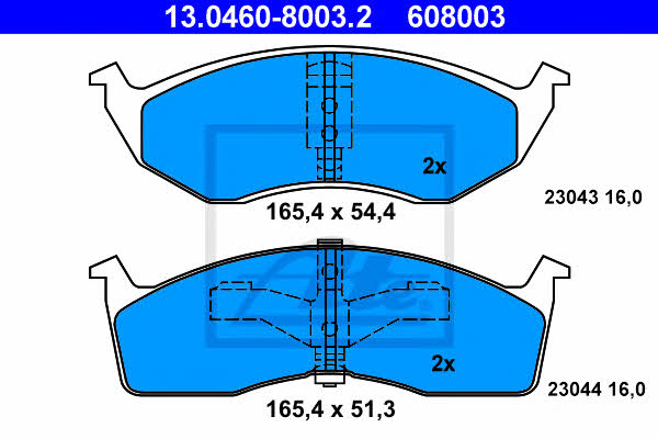 Ate Brake Pad Set, disc brake – price 196 PLN