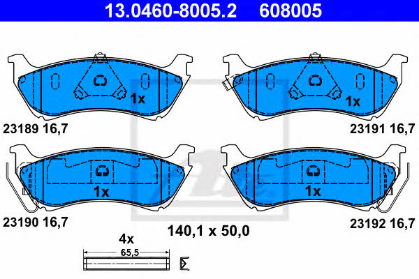 Ate Brake pad set – price 361 PLN