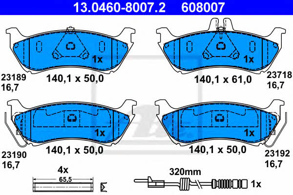 Ate Brake pad set – price [object Object] PLN