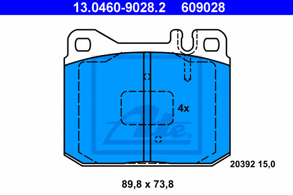 Ate Brake pad set – price 107 PLN