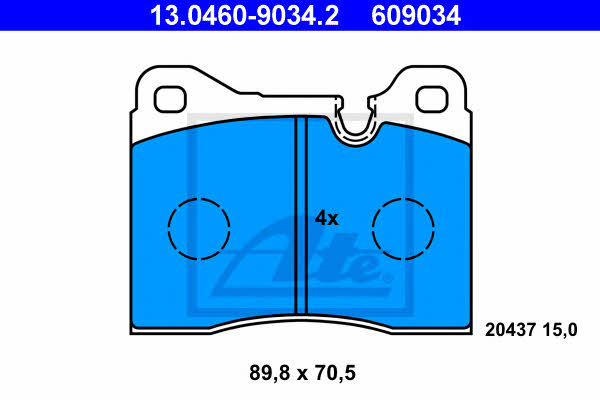 Ate Brake pad set – price [object Object] PLN