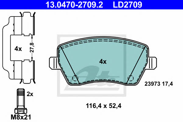 Ate ATE CERAMIC disc brake pads, set – price 194 PLN