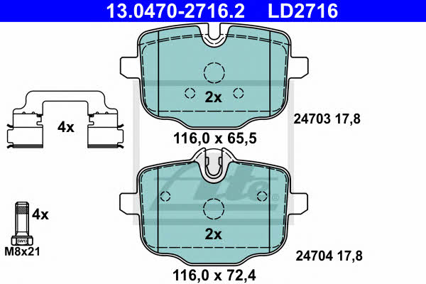 Ate ATE CERAMIC disc brake pads, set – price 441 PLN