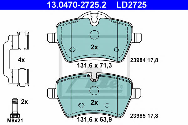 Ate ATE CERAMIC disc brake pads, set – price [object Object] PLN