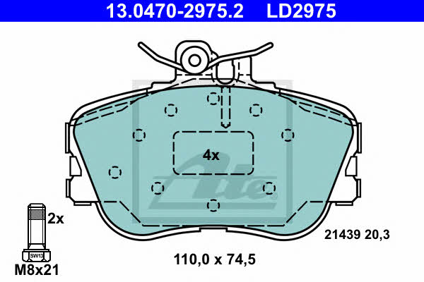 Ate ATE CERAMIC disc brake pads, set – price [object Object] PLN
