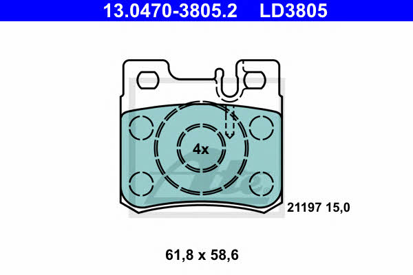 Ate ATE CERAMIC disc brake pads, set – price 117 PLN