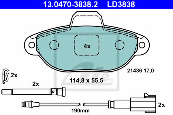 Ate ATE CERAMIC disc brake pads, set – price 184 PLN